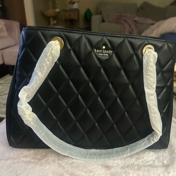 Kate Spade black quilted tote Kate Spade tote - Picture 1 of 3